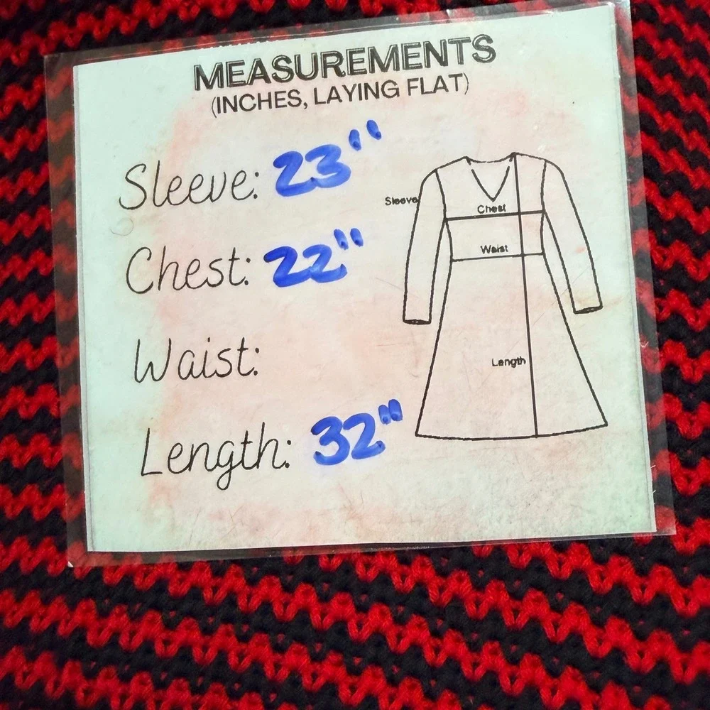 Calvin Klein Womens Red Black Striped Cowl Neck Tunic Sweater XS Cotton Knit